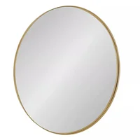 Espejo Decorativo Circular Dorado 40Cm