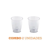 Set X2 Materas Plástica Cónica Coubi Orchid 18cm Transparente
