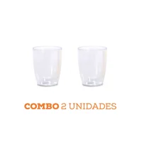 Set X2 Materas Plástica Cónica Coubi Orchid 16cm Transparente