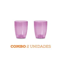 Set X2 Materas Plástica Cónica Coubi Orchid 16cm Morado