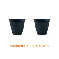 Set X2 Materas Plástica Cónica Furu 15cm Antracita