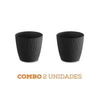 Set X2 Materas Plástica Cónica Sandy P 19cm Antracita