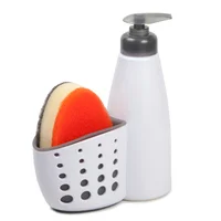 Dispensador Jabón + Esponja Blanco/gris
