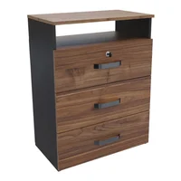 Cómoda Modena 3 Cajones 60x80x36,3 cm Café Just Home Collection
