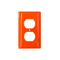Tapa Eléctrica Para Tomacorriente Doble Naranja