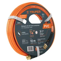Manguera para Compresor de PVC 10 m 1/4 Pulgadas Npt 300 Psi