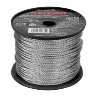 Guaya de Acero 1/8'' Sin Forro de Pvc de 75 M. Carga 720 kg