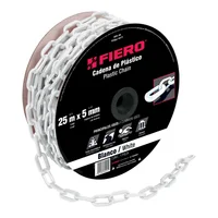 Carrete de Cadena Plástica Blanca de 25 M. Espesor 5 Mm