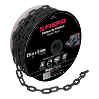 Carrete de Cadena Plástica Negra de 25 M. Espesor 5 Mm