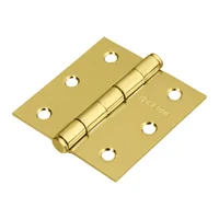 Caja de 10 Bisagras Cuadradas de 6.4 Cm. Acero Latonado