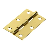Caja de 20 Bisagras Rectangulares de 6.4 Cm. Acero Latonado