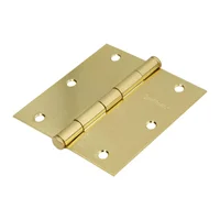 Caja de 10 Bisagras Cuadradas de 8.9 Cm. Acero Latonado