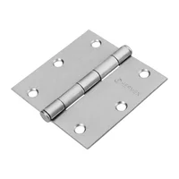 Caja de 10 Bisagras Cuadradas de 8.9 Cm. Acero Cromo Mate