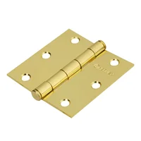 Caja de 10 Bisagras Cuadradas de 7.6 Cm. Acero Latonado