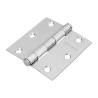 Caja de 10 Bisagras Cuadradas de 7.6 Cm. Acero Cromo Mate