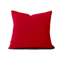 Cojín Decorativo Cuadrado En Tela - Rojo