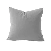 Cojín Decorativo Cuadrado En Tela - Gris Claro