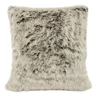 Funda para Cojín Peluche Largo Café Matizado
