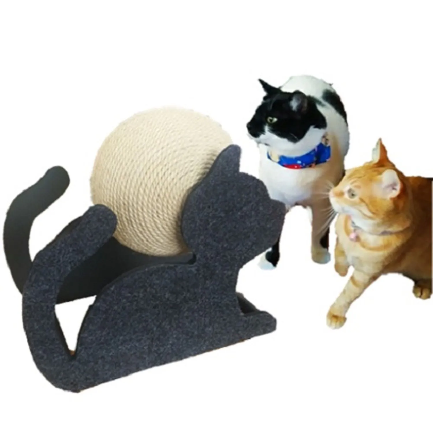 Rascador Para Gatos Esfera 33x24x35cm Pequeño Negro