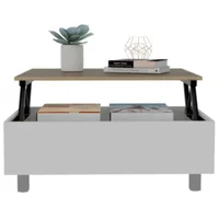 Mesa de Centro Albar 29x80x54cm Blanco