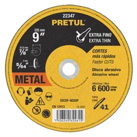 Disco Corte Extrafino de Metal de 9" Uso General