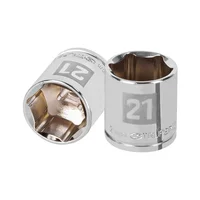 Copa Estándar 21 mm de 6 Puntas Cuadrante de 3/8 Pulgadas Truper