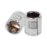 Copa Estándar 18 mm de 6 Puntas Cuadrante de 3/8 Pulgadas Truper