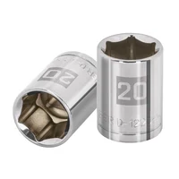 Copa Estándar 20 mm de 6 Puntas Cuadrante de 1/2 Pulgada Truper