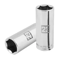 Copa Estándar Larga 23 mm de 6 Puntas Cuadrante de 1/2 Pulgada Truper