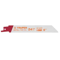 2 Seguetas para Sierra Sable 6 Pulgadas 24 DPP para Uso en Metales Truper