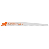 2 Seguetas para Sierra Sable 9 Pulgadas 6 DPP para Uso en Madera Truper