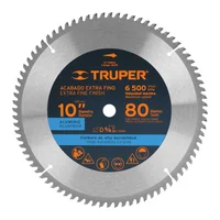 Disco Sierra Aluminio de 10" Centro 5/8" 80 Dientes