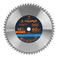 Disco Sierra Madera de 14'' Centro 1'' 60 Dientes
