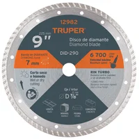 Disco de Diamante Rin Turbo de 9" Centro 7/8''
