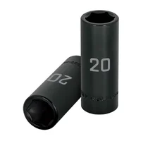 Copa Larga de Impacto 6 Puntas de 20 mm Cuadrante 1/2 Pulgada Truper