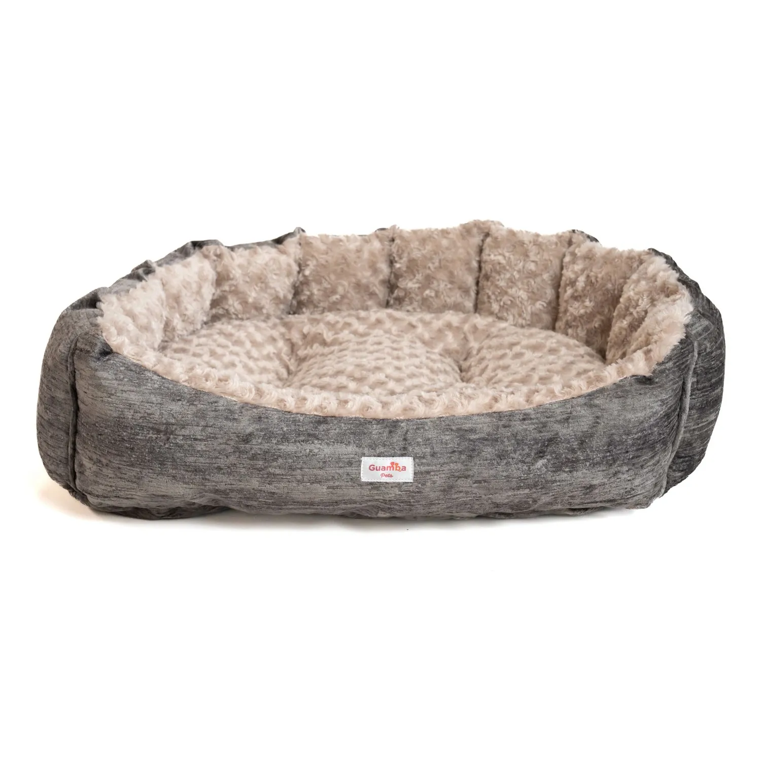 Cama Mascota Gris Azul para Perro Mediano 70 x 60 x 20 cm