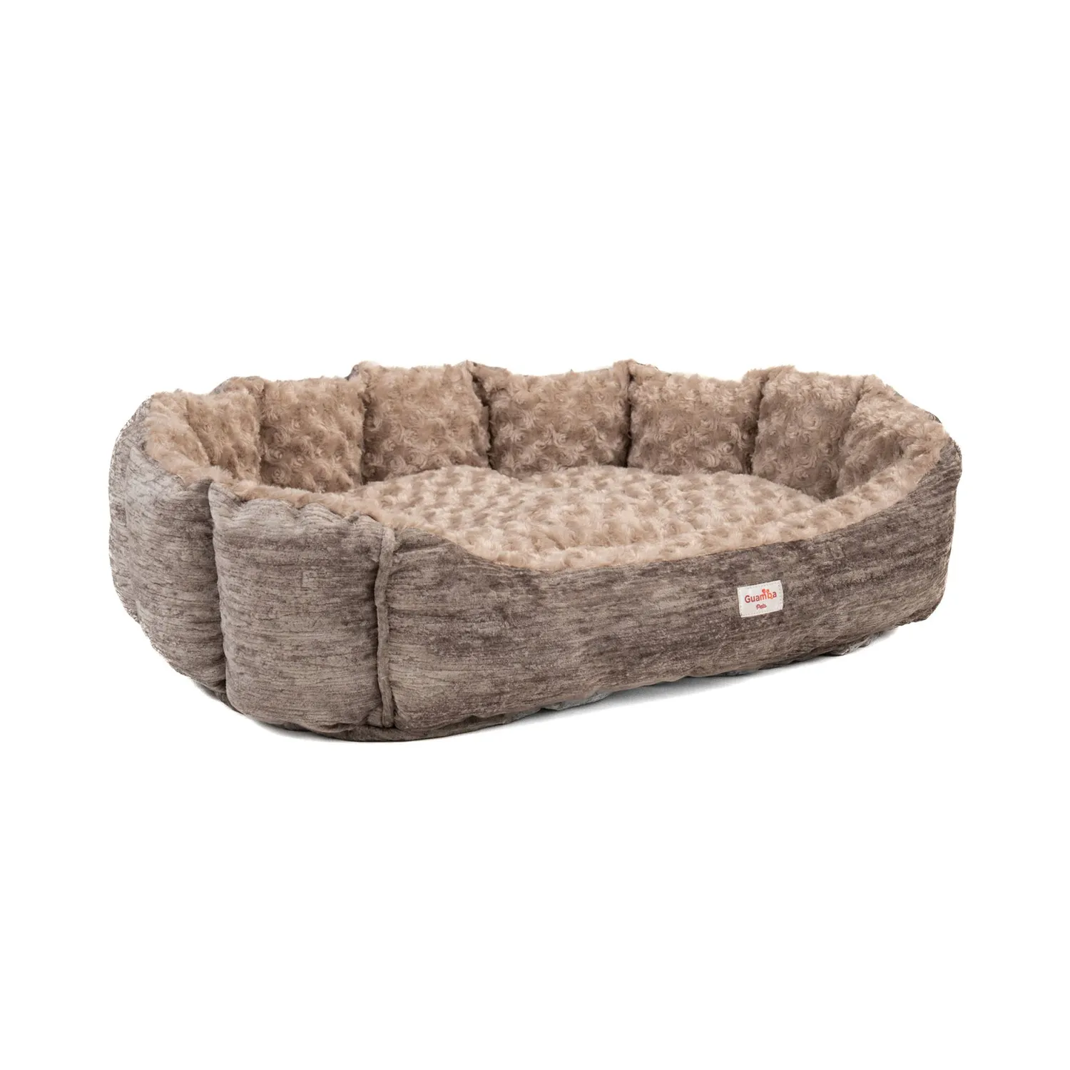 Cama Mascota París Taupé para Perro Grande 90 x 75 x 20 cm
