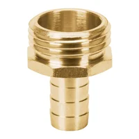 Acople Roscado de Latón Sólido de 3/4'' Macho Espiga 1/2''