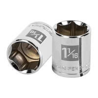 Copa Estándar 1.1/16 Pulgadas de 6 Puntas Cuadrante de 1/2 Pulgada Truper