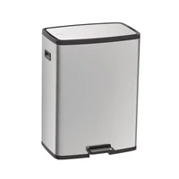 Basurero Papelera con Pedal Tramontina Octos en Acero Inoxidable 430 45 Lts
