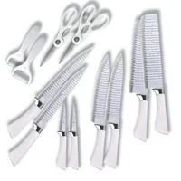 Set x2 Kit de Cuchillos Cocina + Tijera y Pelador