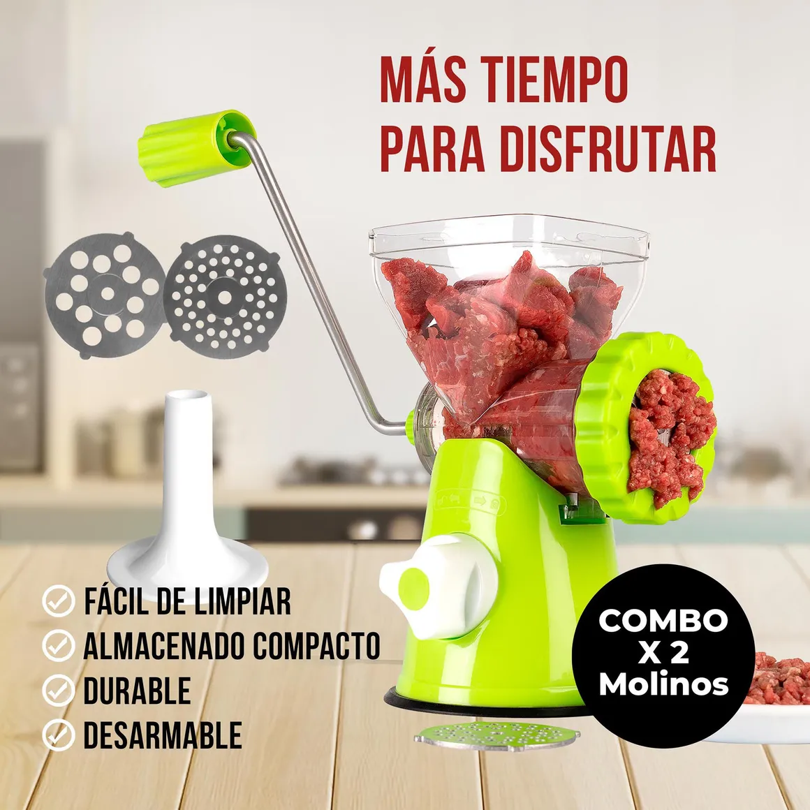 Dos Molinos Multiusos para Moler Carne. Pasta - Homecenter.com.co