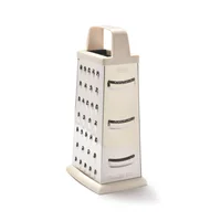 Rallador Rallo Acero Inoxidable 20 cm Base Antiresbalante Press 76503 Blanco