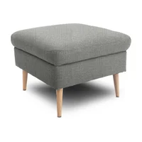 Puff Cuadrado Fortte Pers Gris 69x69 sin patas