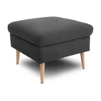 Puff Cuadrado Fortte Pers Negro 69x69 sin patas