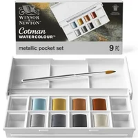 Estuche Acuarela En Pasta Cotman Metalizada X8 Rf 0390702