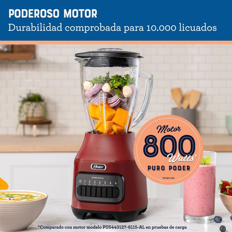 Oster 600w Licuadora 800W Con Vasos De Velocidades