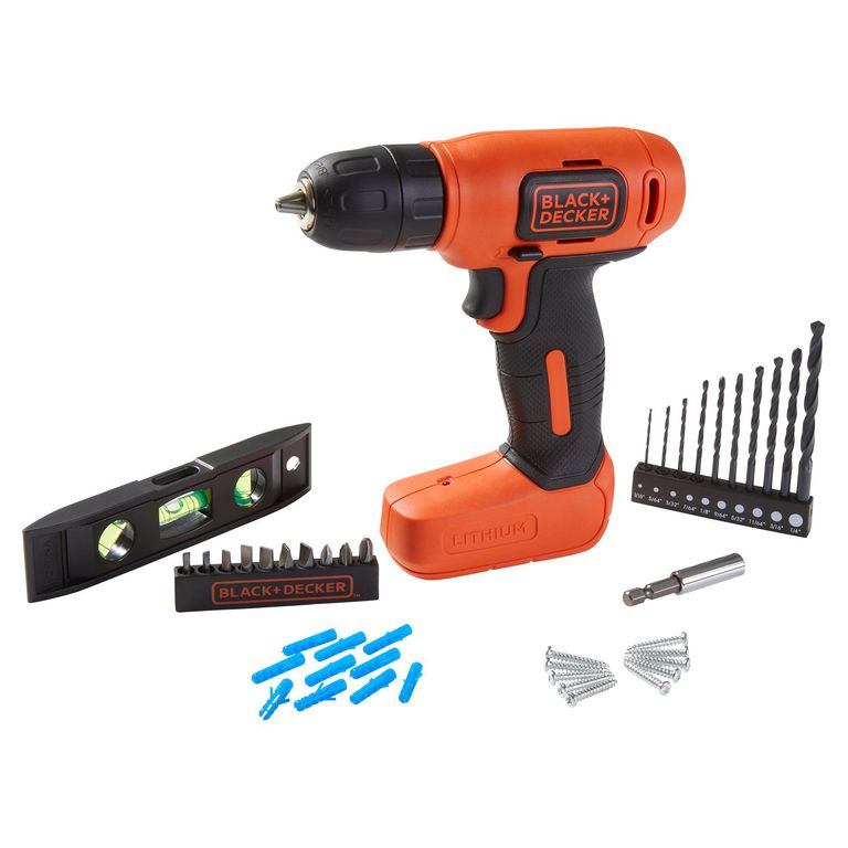 KIT TALADRO INALAMBRICO 8V + ACCES B&D
