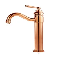 Grifería Monocontrol Lavamanos Alta Aladin Cobre Bronce Consumo 8.3 l/min