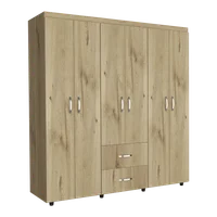 Closet Bariloche 180x170x50 Rta Madera natural Blanco